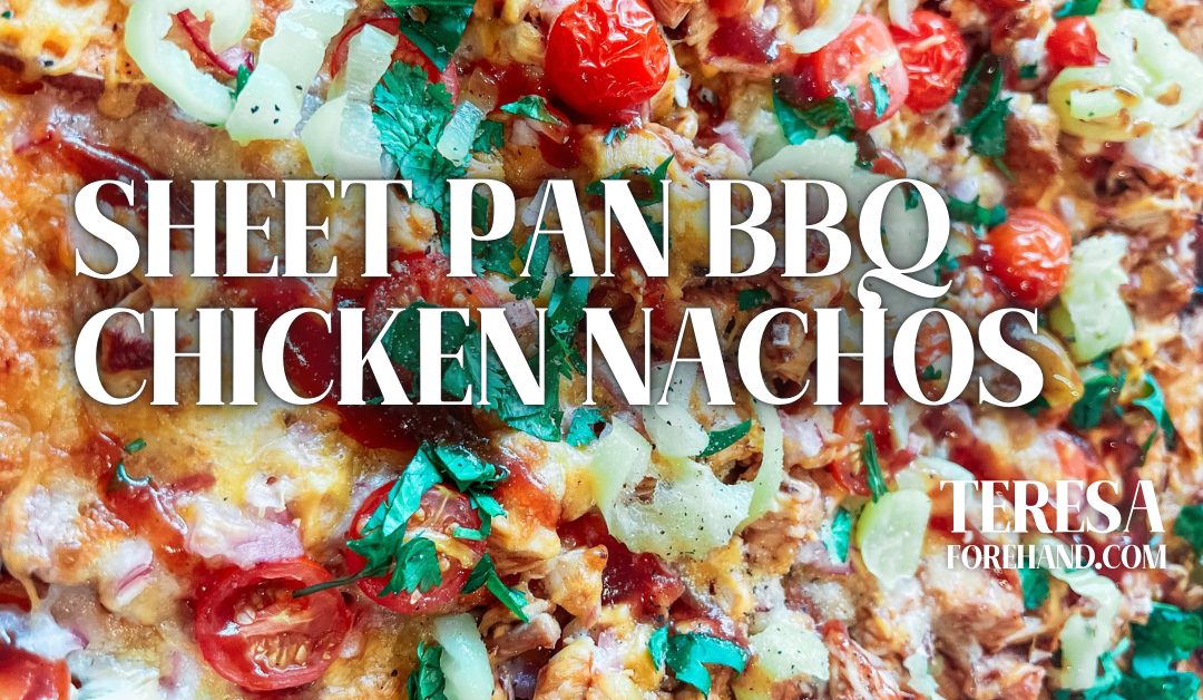 Sheet Pan BBQ Chicken Nachos