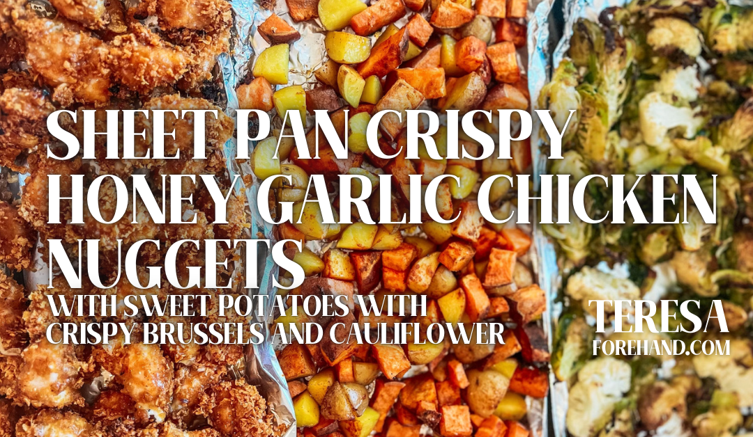 Sheet Pan Crispy Honey Garlic Chicken Nuggets