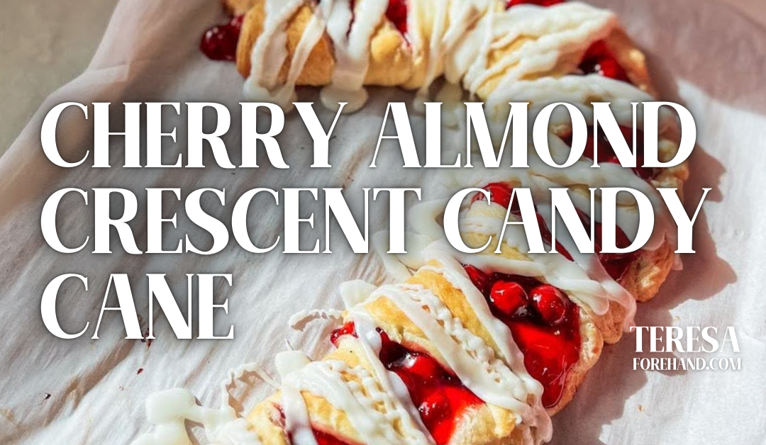 Cherry Almond Crescent Candy Cane