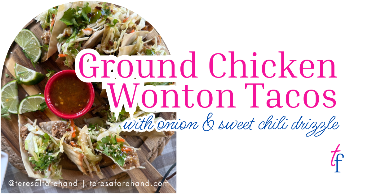 Ground Chicken Wonton Tacos