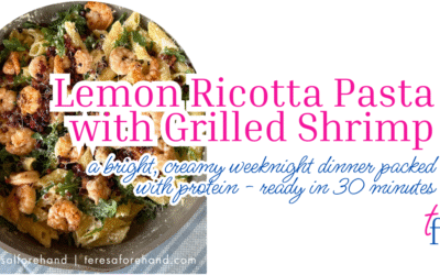 Lemon Ricotta Pasta with Grilled Shrimp