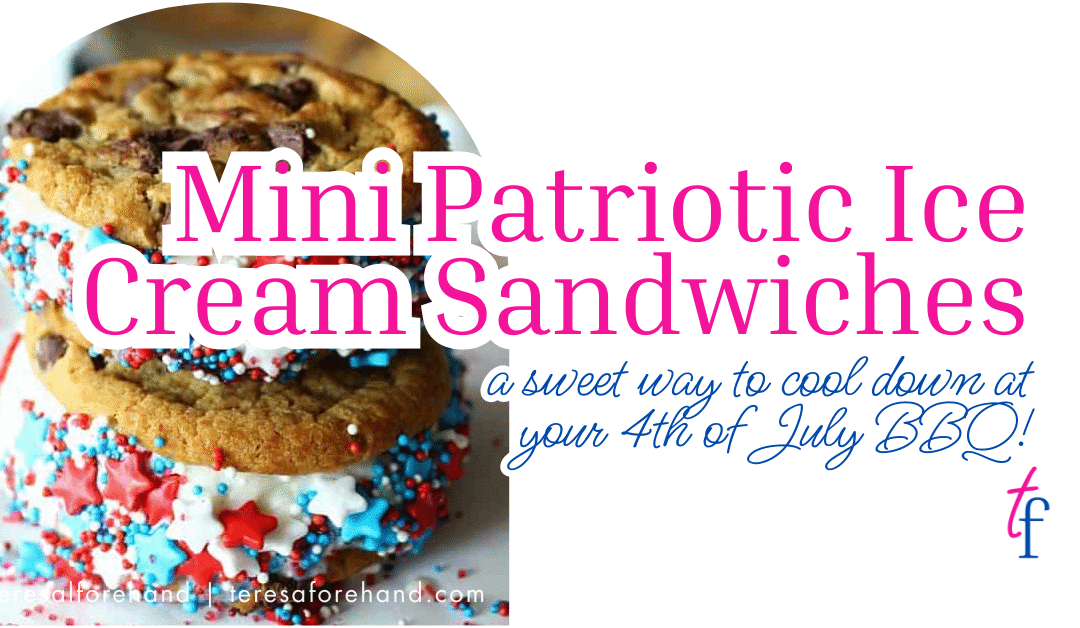 Mini Patriotic Ice Cream Sandwiches