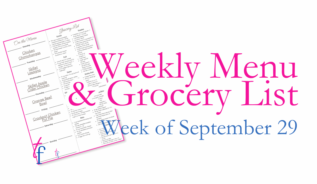 Week of September 29