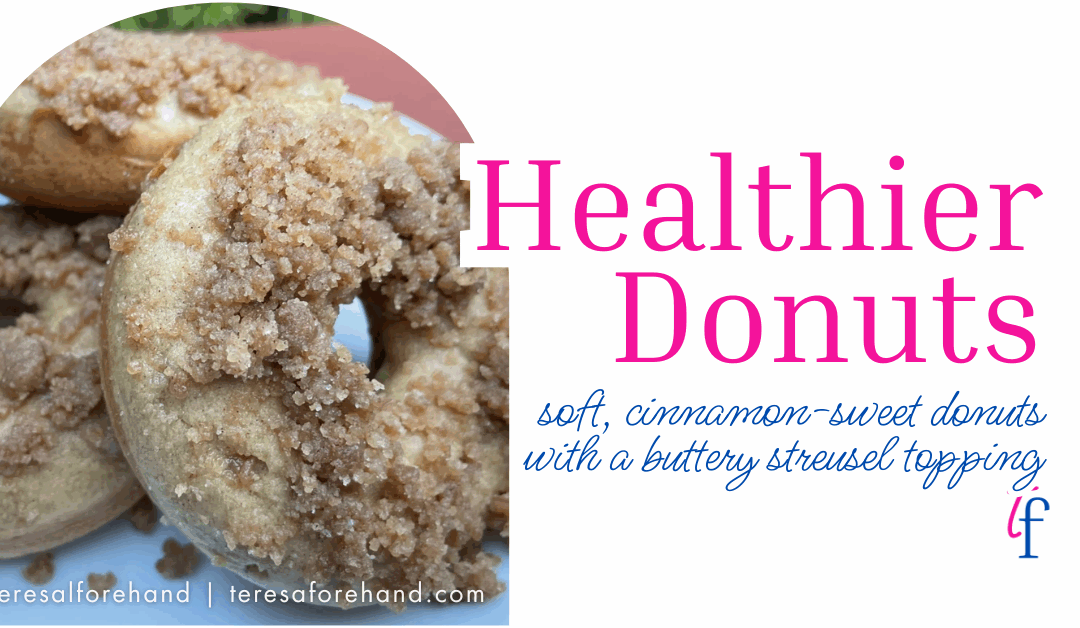 Healthier Cinnamon Streusel Donuts
