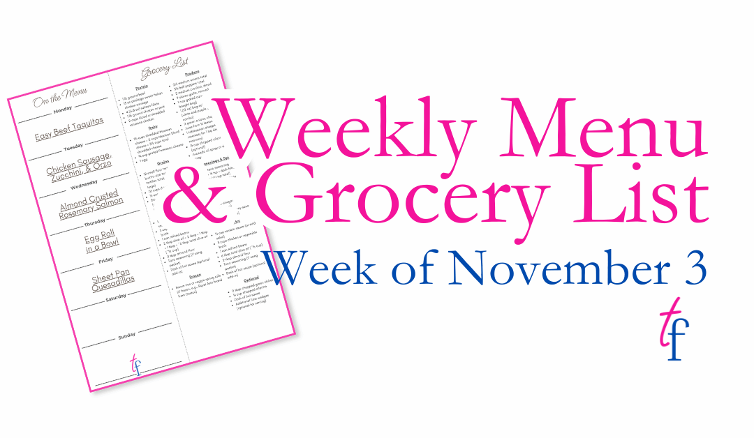 Week of November 3