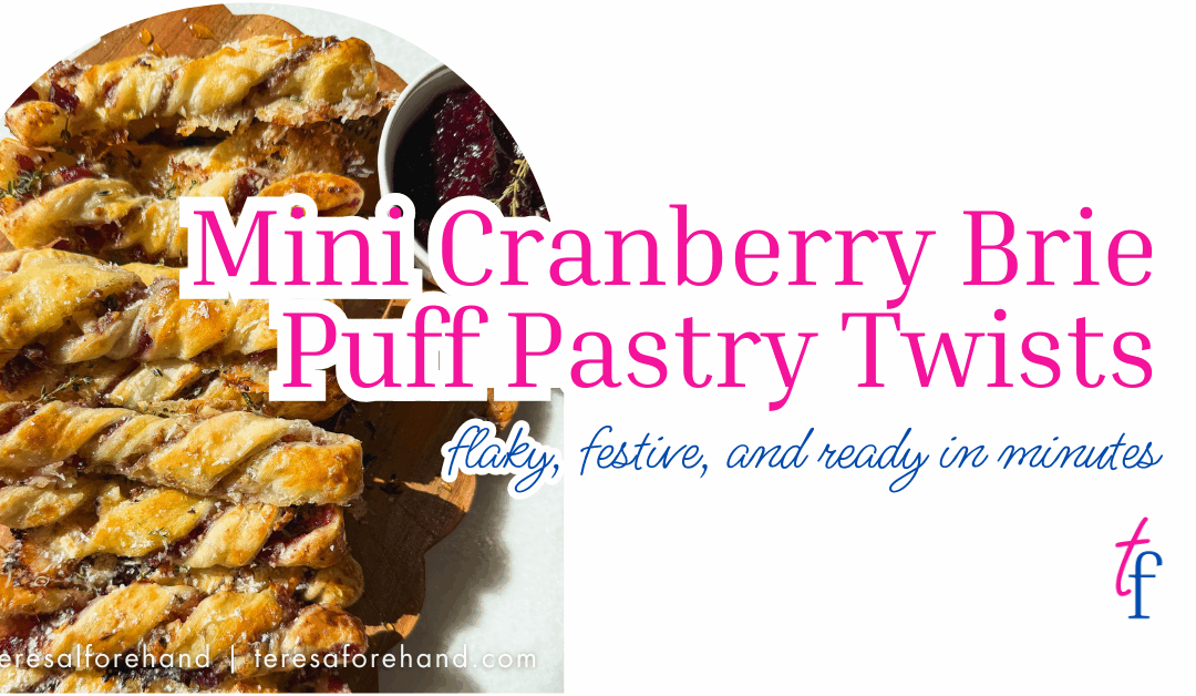 Mini Cranberry Brie Puff Pastry Twists