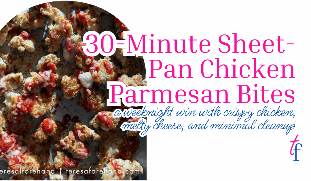 30-Minute Sheet-Pan Chicken Parmesan Bites