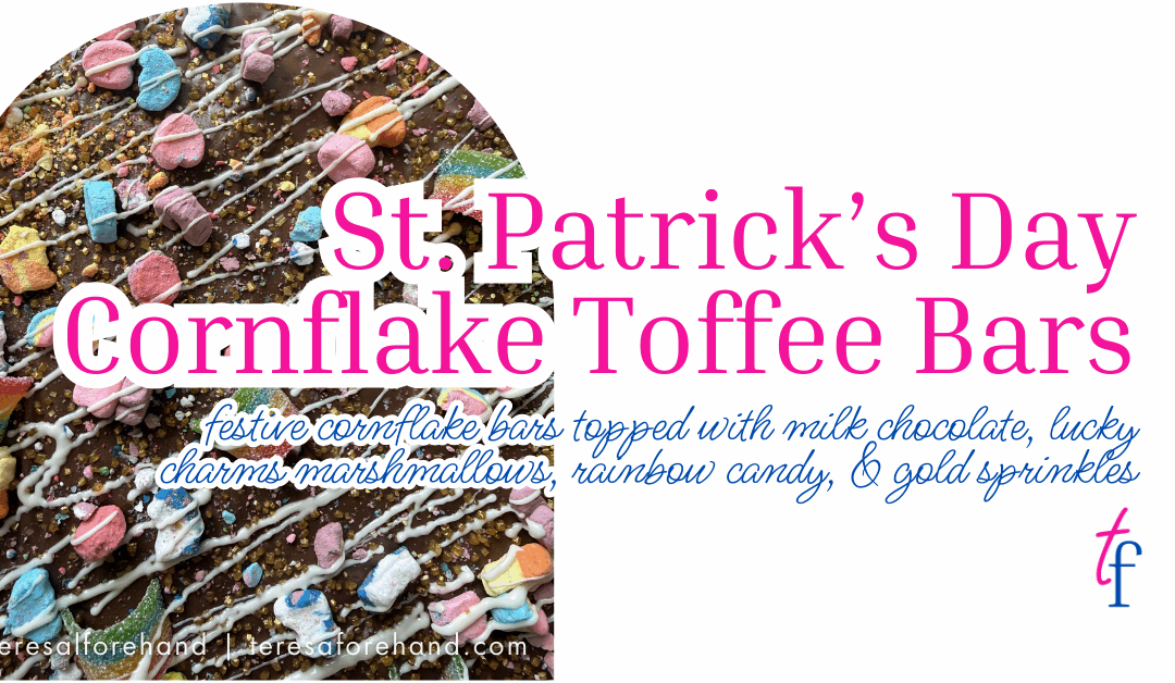 St. Patrick’s Day Cornflake Toffee Bars