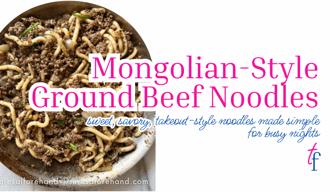 Mongolian-Style Ground Beef Noodles