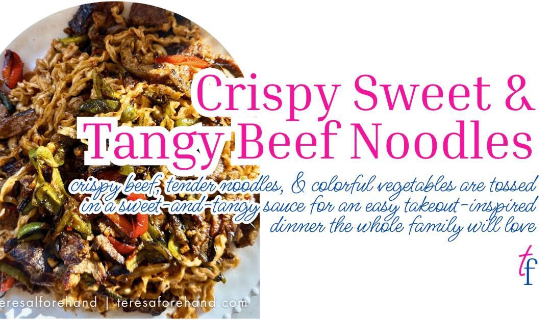 Crispy Sweet Beef Noodles