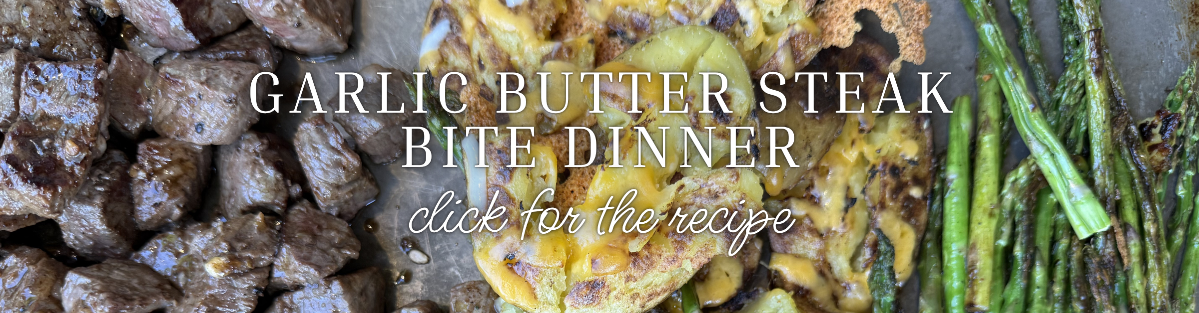 garlic butter steak bite dinner