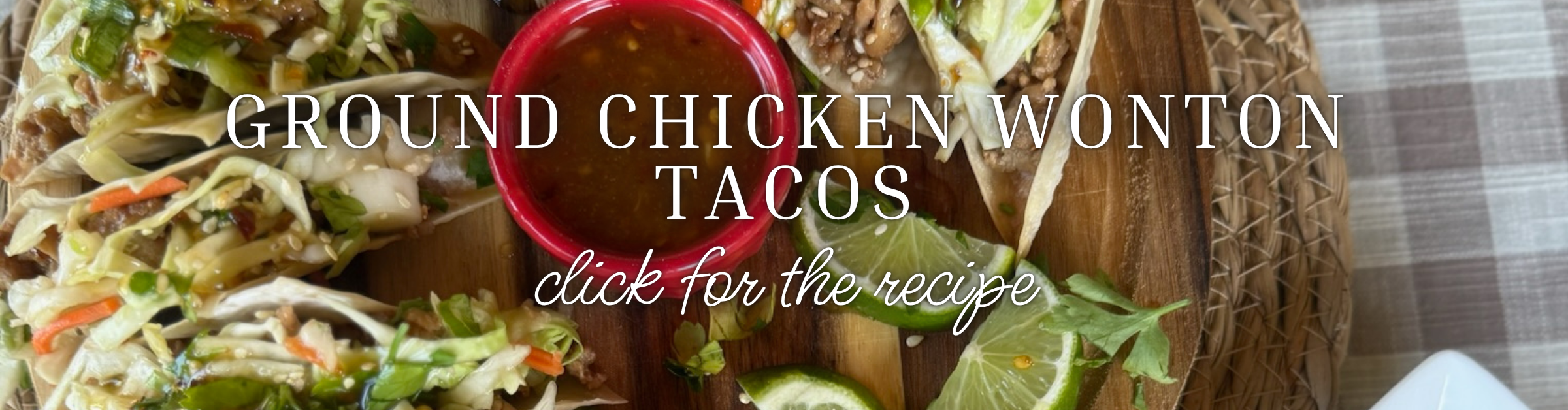 Ground Chicken Wonton Tacos