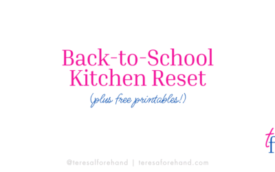 Back to School Kitchen Reset