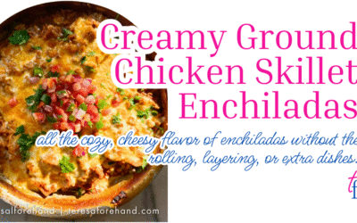 Creamy Ground Chicken Skillet Enchiladas