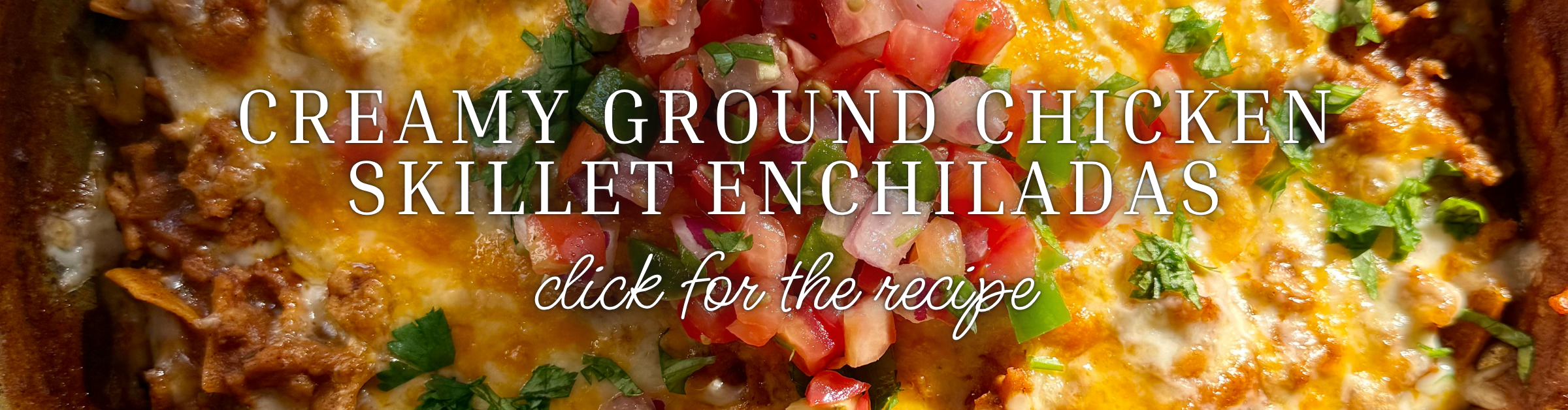 Creamy Ground Chicken Skillet Enchiladas