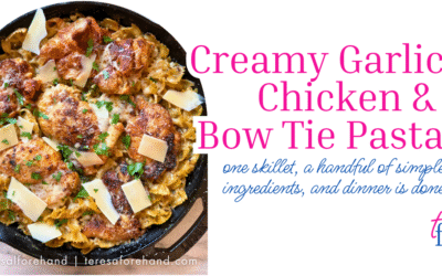 Creamy Garlic Chicken & Bow Tie Pasta