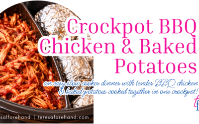 Crockpot BBQ Chicken & Baked Potatoes